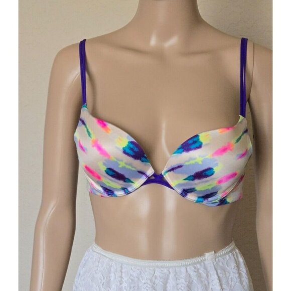 Victoria's Secret very sexy Push Up Bra Padded Underwire multicolor size 32B - Picture 1 of 7